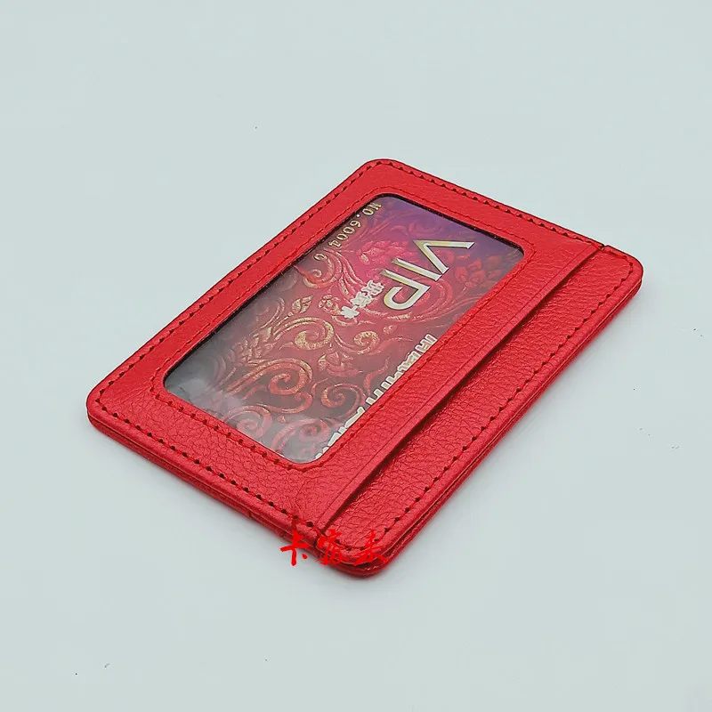 Manywe из натуральной кожи тонкий мужской держатель для банковской карты передний