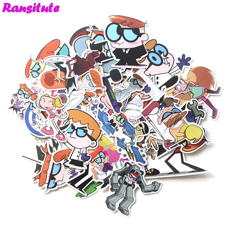 R275 39 шт./компл. Dexter's Lab забавные детские игрушки стикер DIY багаж ноутбук скейтборд мотоцикл водонепроницаемый стикер