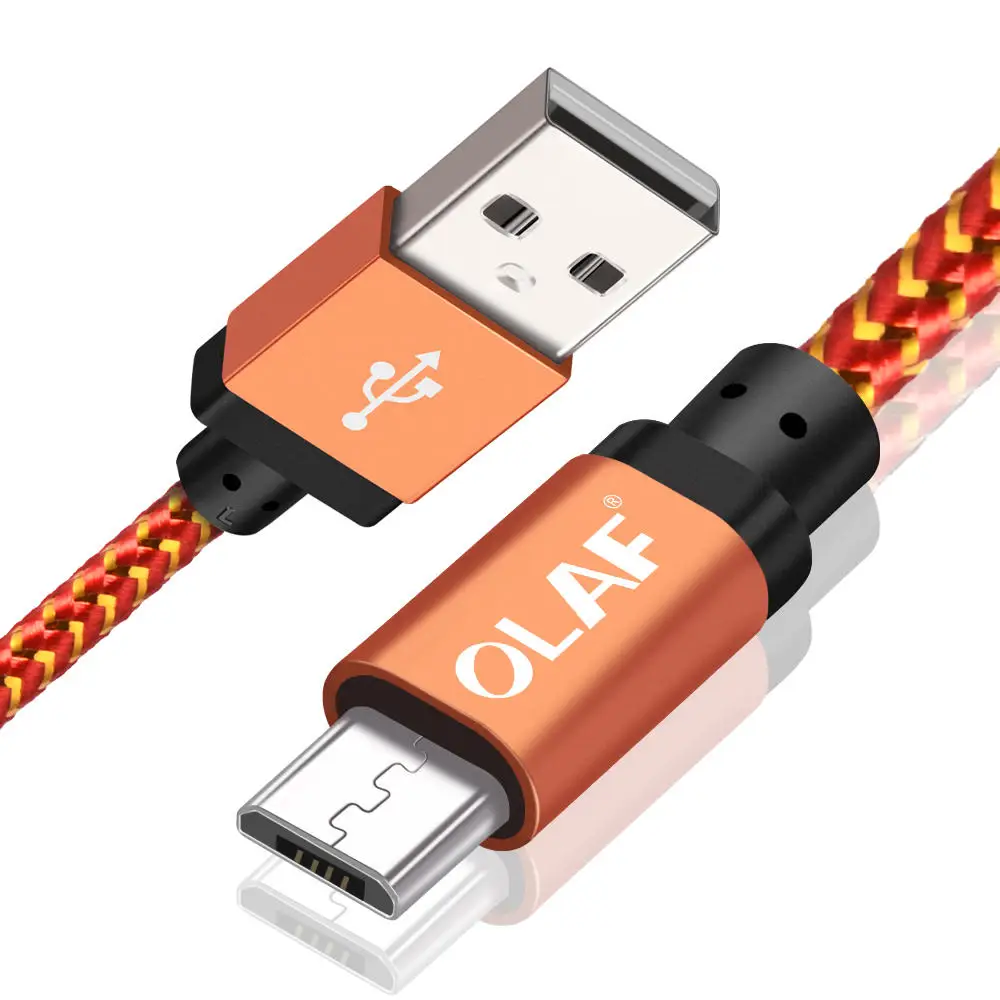 Олаф 3 м Быстрая зарядка Micro USB кабель для передачи данных 2 м для huawei для Xiaomi Android для samsung мобильный телефон usb кабель для зарядки - Цвет: Red