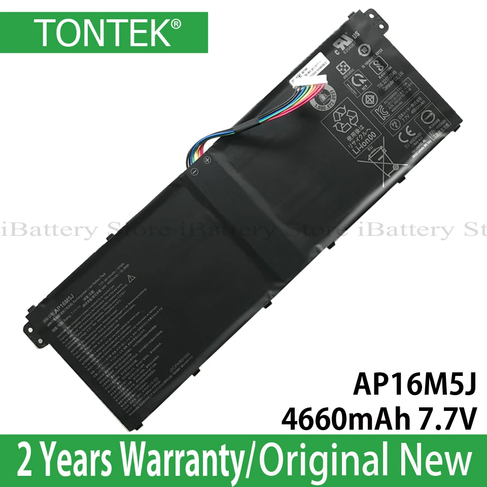 Подлинная батарея AP16M5J для Acer Aspire 3 A315-21 A315-51 ES1 A114 A315 KT.00205.004 | Компьютеры и офис