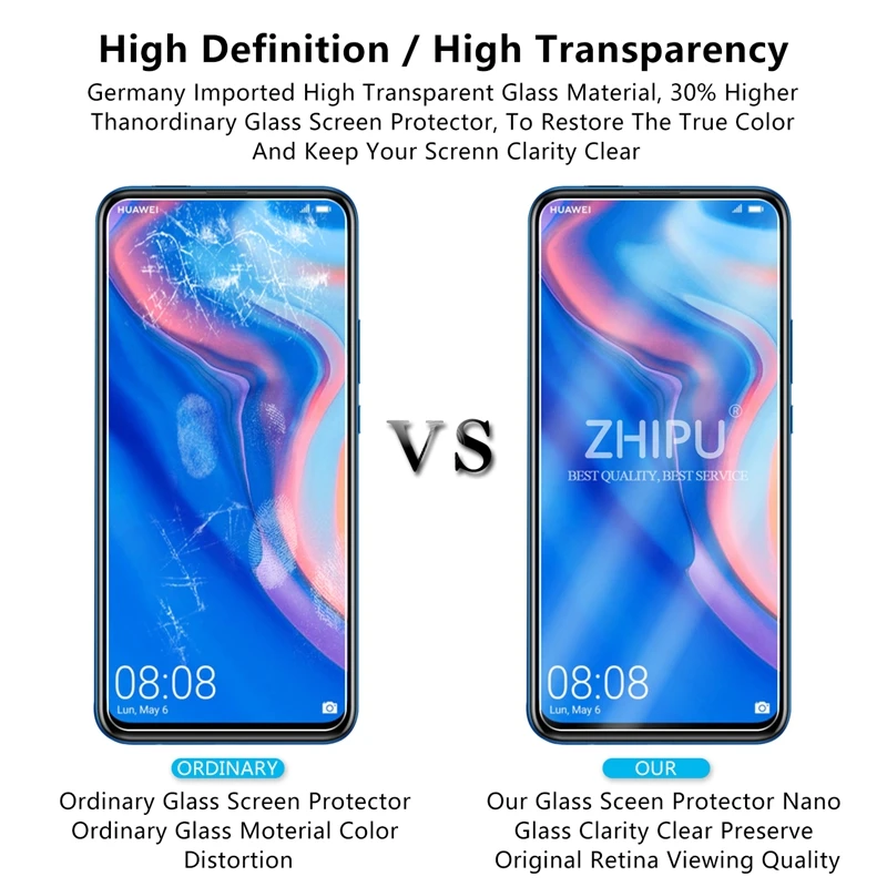 Закаленное стекло для huawei P Smart Z Защитное экрана 2.5D 9H закаленное защитная пленка 6