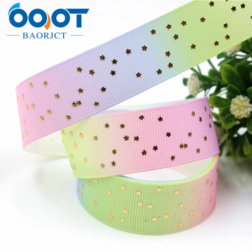 OOOT BAORJCT 1710054 22mm 10yards Bronzing Ribbons Thermal transfer Printed grosgrain Wedding Accessories DIY handmade material | Дом и сад