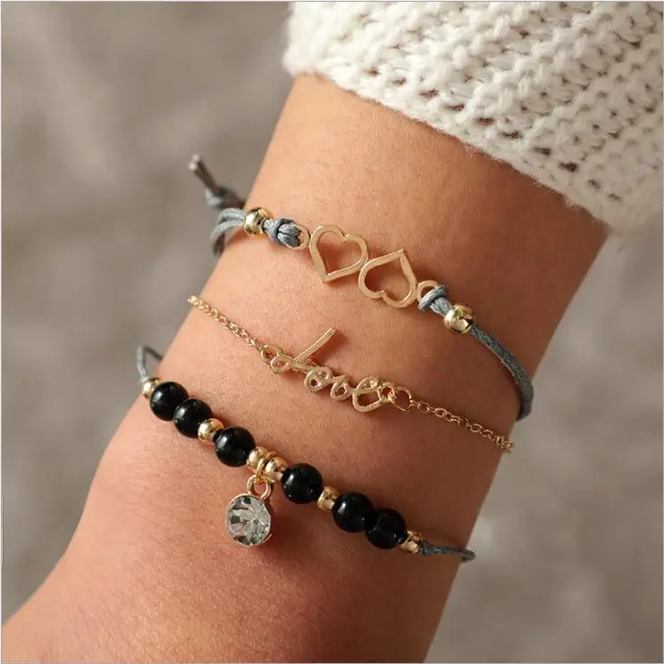 3 шт./компл. браслет на запястье для ногтей медные браслеты женщин золотые