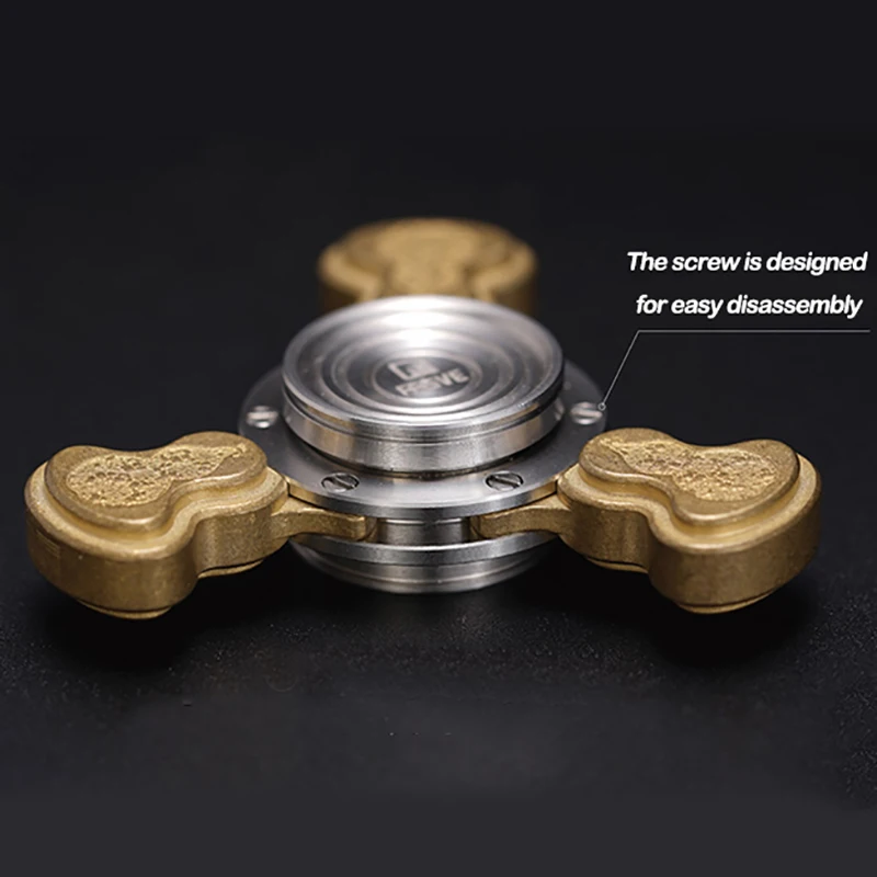 FEGVE Fidget Spinner ручной Спиннер для пальцев металлическая Чистая медь и Титан EDC DIY