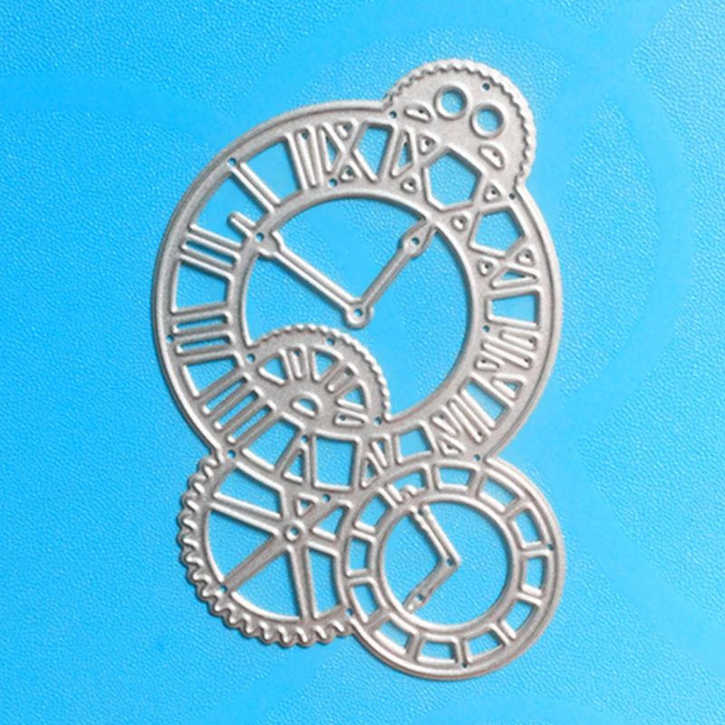 YLCD773 часы металлические режущие штампы для трафареты скрапбукинга DIY альбом