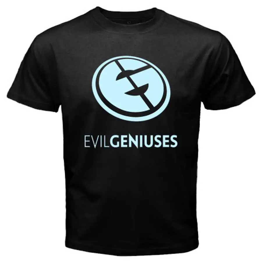 Новая мужская черная футболка с логотипом DOTA 2 Team EVIL GENIUSES Размер S до 3XL Мужская из