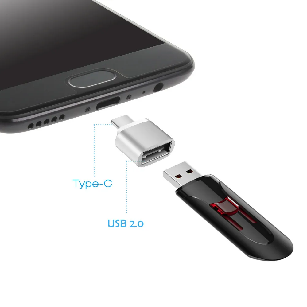Новинка 1 шт. переходник типа C на USB 3 0 OTG металлический Male-Female USB-C для смартфонов