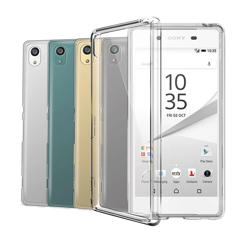 Прозрачный чехол для Sony Xperia XZ1 XZs Z5 Compact XA1 Ultra Plus X XA XZ Premium L1 Z3 M4 M5 Aqua C4 C5 мягкий из ТПУ