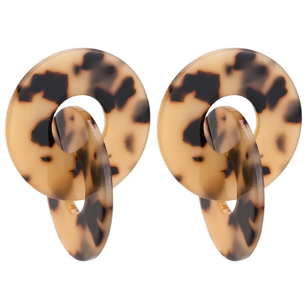 Pomlee разноцветные Boho круглые серьги в форме капли для женские двухслойные