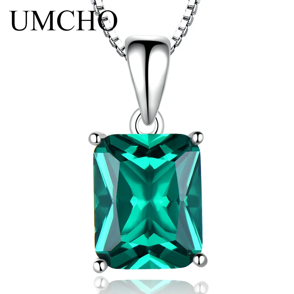 UMCHO, натуральная 925 пробы, серебро, роскошные ожерелья с драгоценными камнями, подвески для женщин, элегантные ювелирные украшения, вечерние, свадебные, подарок матери