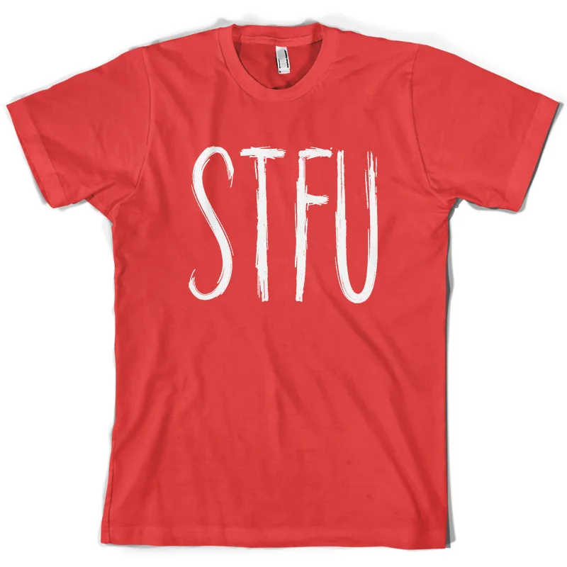 STFU-Мужская футболка-Swearing-Rude-Swear Word-Funny-10 цветных мужских футболок в летнем стиле