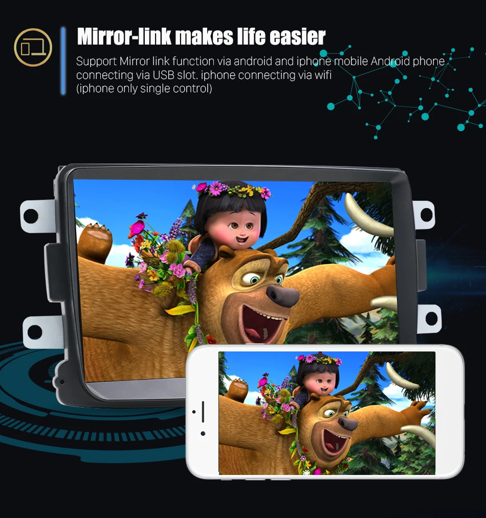 Eunavi Автомобильный Dvd Android 9,0 для Renault Dacia Duster Sandero Lodgy Dokker с одним Din Автомобильный Радио Gps навигация 8B02 2G+ 32G
