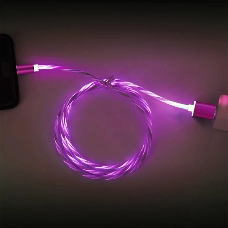 Магнитное зарядное устройство со светодиодной подсветкой микро USB C TPE светящийся