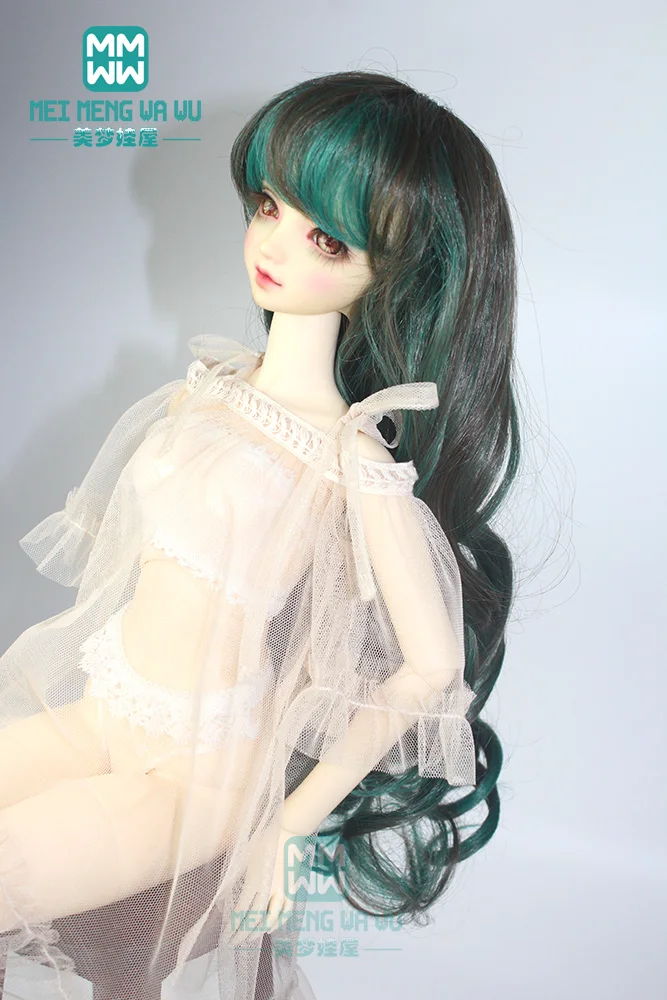 Парик для кукол 1/3 1/4 1/6 BJD/Аксессуары SD подходящие длинные куклы Wavey волосы черного