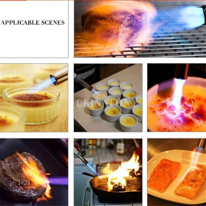 200 шт./лот уличный портативный газовый пистолет с двойным пламенем и Бутаном