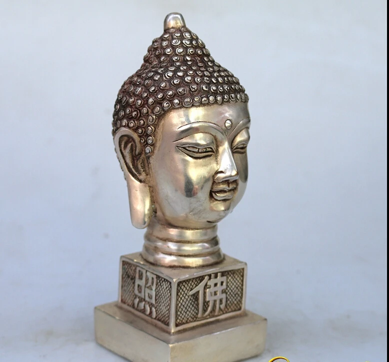 ZSR 2017 518+++++A Feng Shui bronze Buddha head ornaments copper seal paktong antique crafts collection | Дом и сад
