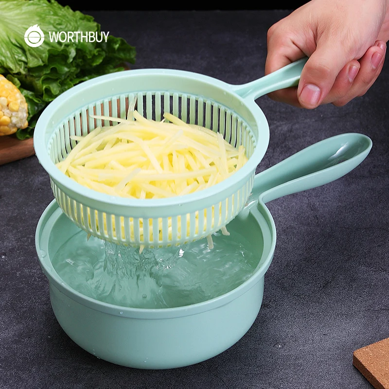 WORTHBUY многофункциональная Терка резчик для овощей и фруктов резак со стальным