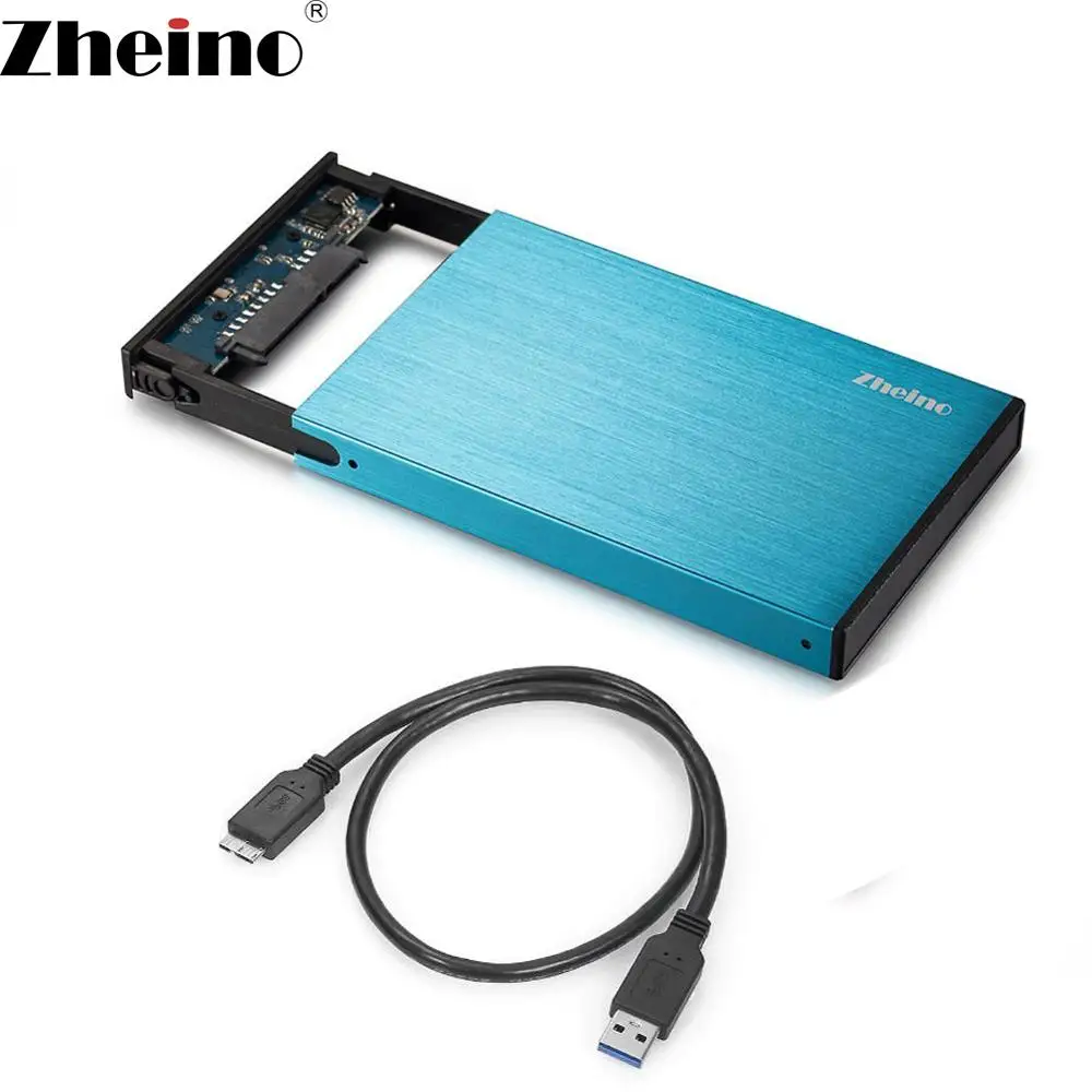Zheino 2 5 дюймов SATA3 чехол USB 3 0 внешний корпус для SATA HDD/SSD жесткий диск синий ноутбука