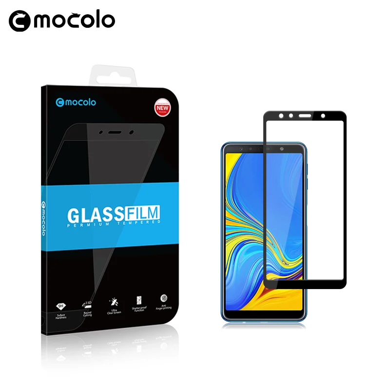 Закаленное стекло Mocolo для Samsung Galaxy A7 2018 твердая защитная пленка на полный экран