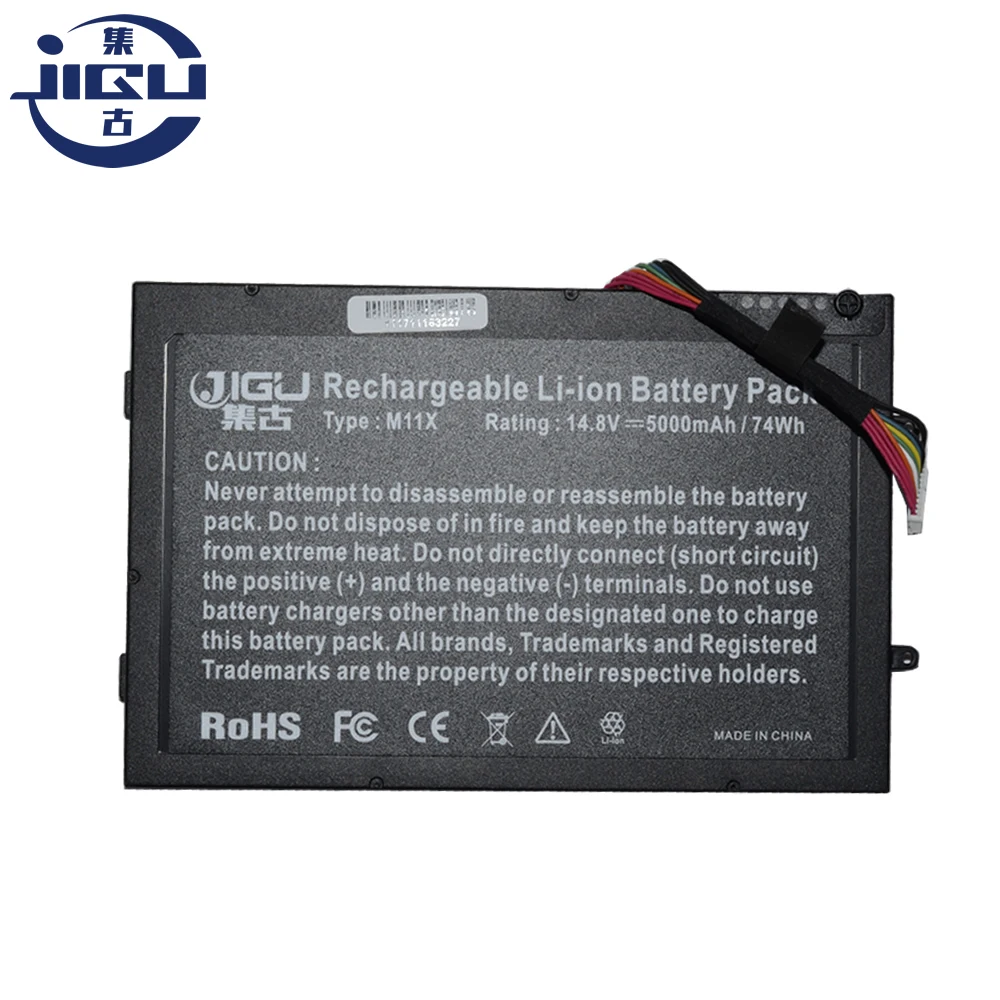 JIGU Новый аккумулятор для ноутбука 08P6X6 8P6X6 P06T T7YJR PT6V8 DELL Alienware M11x M14x R1 R2 R3 8 ячеек |