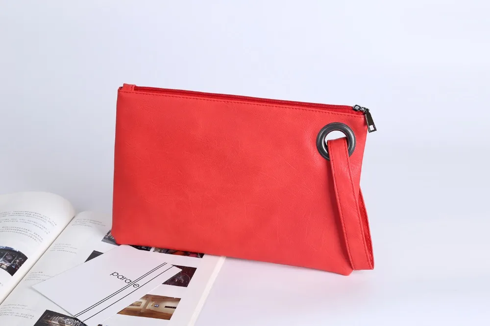 Модный Дорожный клатч TFSCLOIN 2017 однотонная сумка из искусственной кожи на молнии