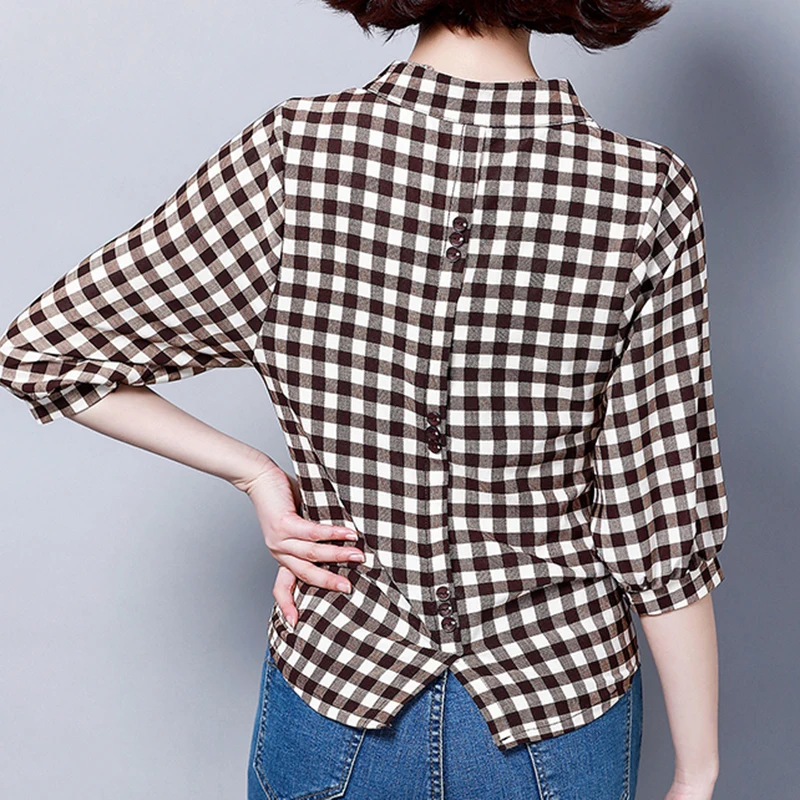M L XL 2XL 3X 4XL Женские топы и блузки хлопок красный черный рубашка в клетку