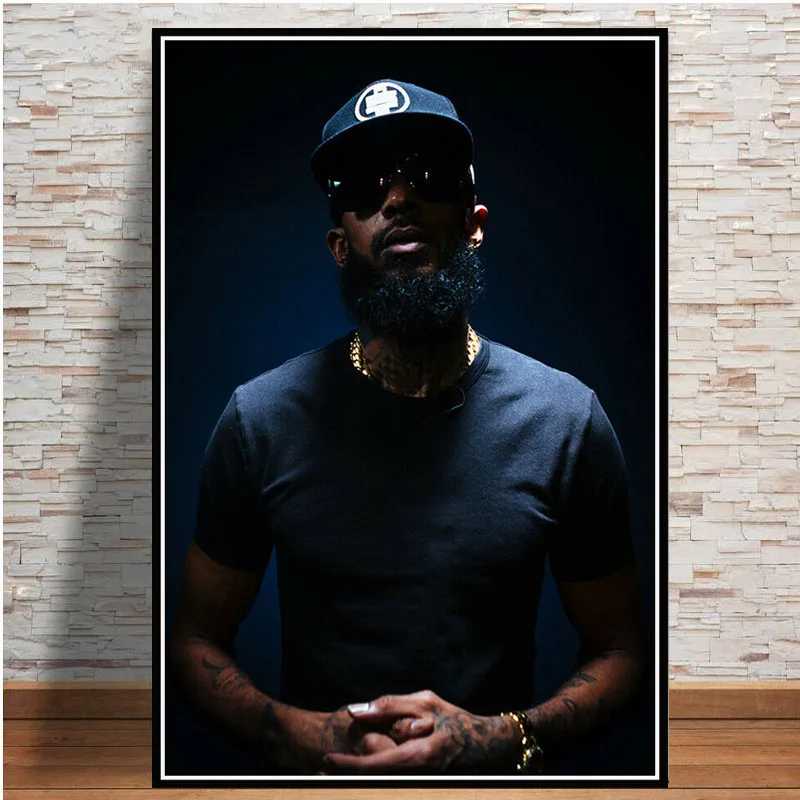 Плакат и печатная графика новая Nipsey Hussle Rapper хип хоп Музыка поп звезда портрет настенная художественная живопись картины для гостиной домашний декор