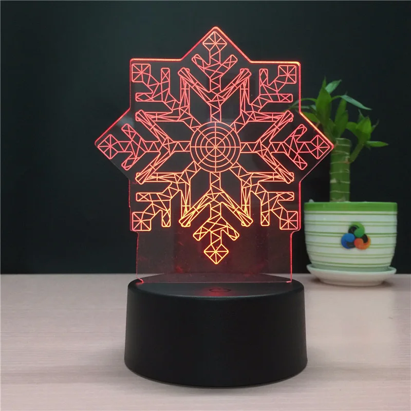 Новинка Зима 2019 3D Голограмма USB Luz De LED настольная лампочка ночник прикроватная