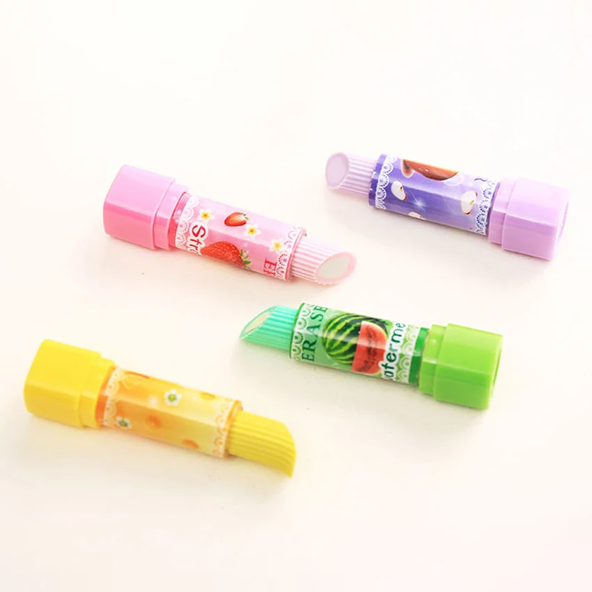 Помада Форма ластик для девочек Канцтовары учащихся карандаш вытирания школьные