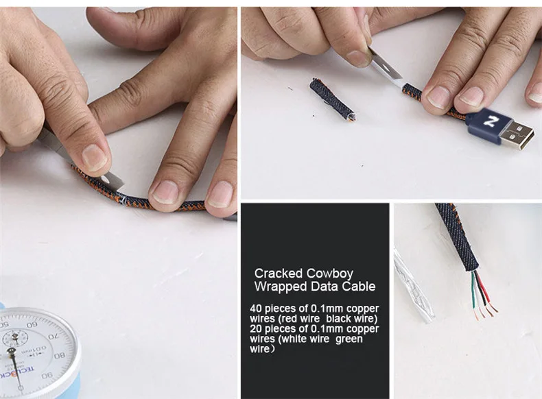 NOHON для Apple, USB кабель, джинсовый кабель для быстрой зарядки, USB кабель для iPhone 7, 6, 6S Plus, 5, 5S, SE, iPad, iPod, iOS, 8, 9, 10, телефонный кабель для синхронизации данных