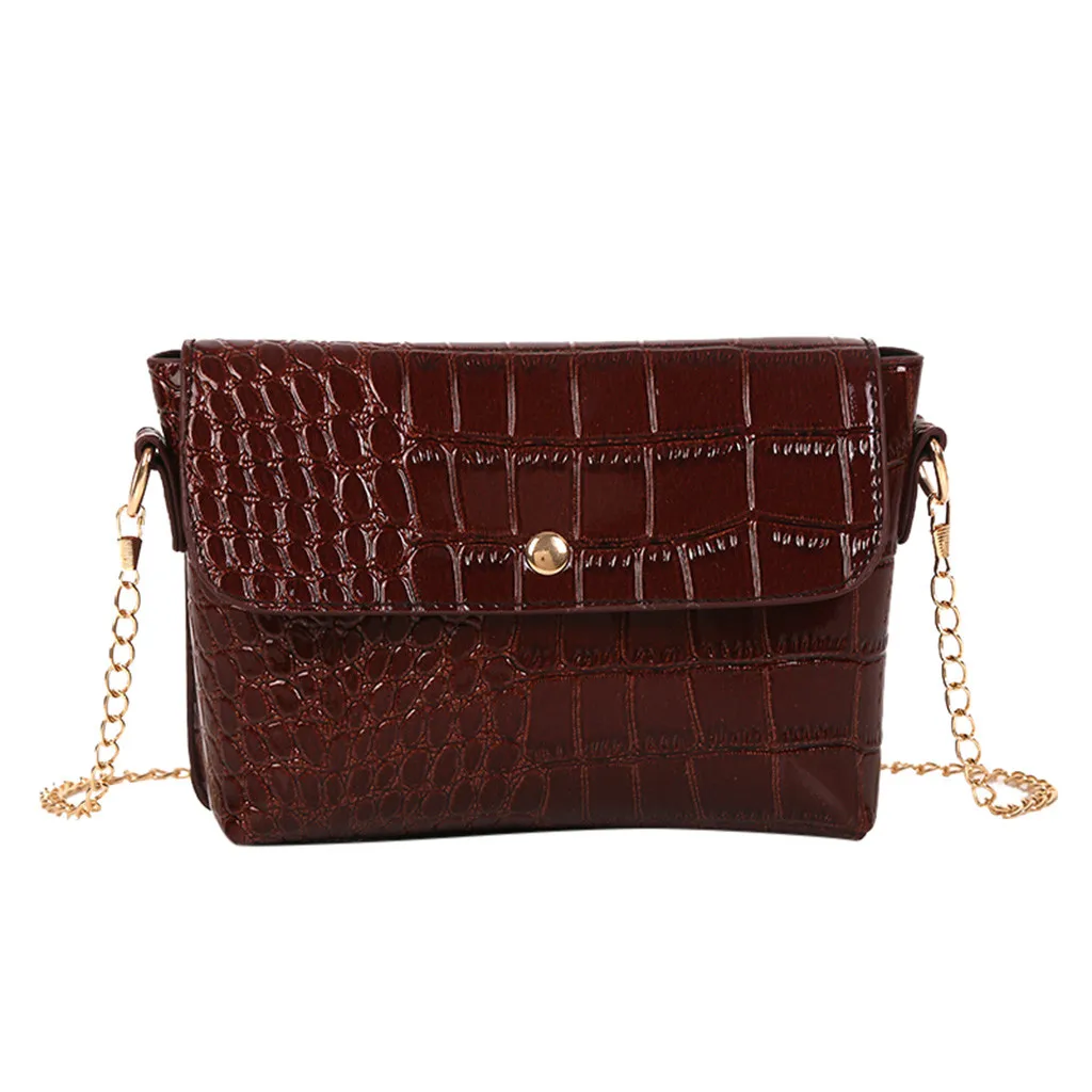 Новинка лета 2019 сумка через плечо для студентов с крокодиловым узором женская