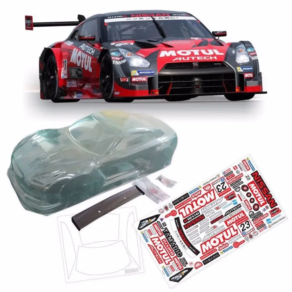 Новый 1/10 на дороге 200 мм GTR корпус ПК прозрачный W/стикер крыло 1:10 rc автомобиль для