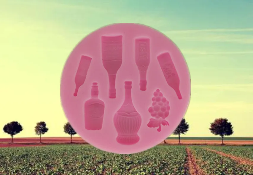 DIY бутылки вина стеклянные силиконовые формы для мыла и глины инструменты