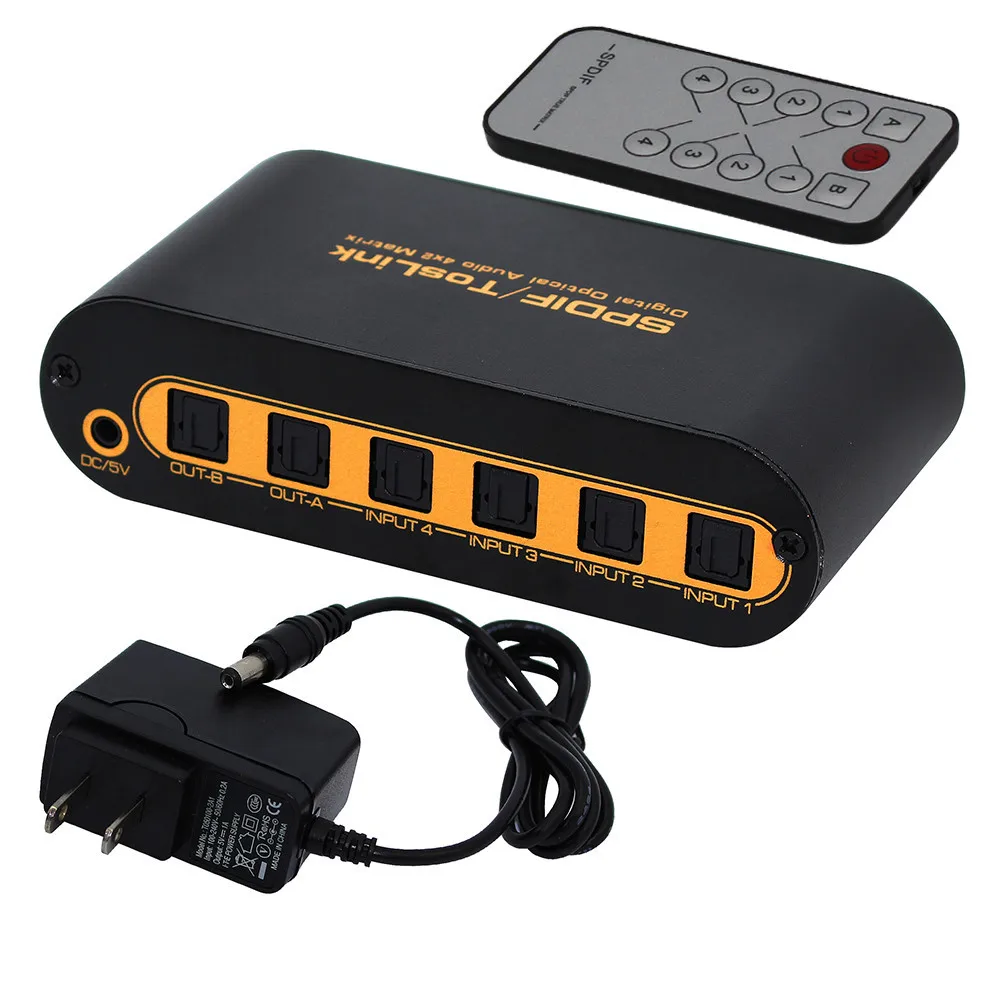 Матрица SPDIF 4x2 матрица Spdif 4*2 4 СПОСОБА РАСПРЕДЕЛЕНИЯ входного сигнала оптического