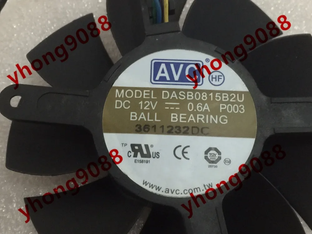 Вентилятор охлаждения сервера AVC DASB0815B2U P003 DC 12 В 0.6A 80x80x15 мм|round fan|server fan80x80x15mm fan |