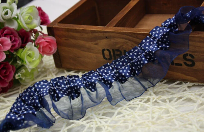 12colors Gauze Ruffle Satin eyelash Lace Fabric Tulle Trim Doll Dress Skirt Wedding Bouquet Accessory Baby Headbands Sewing | Дом и сад