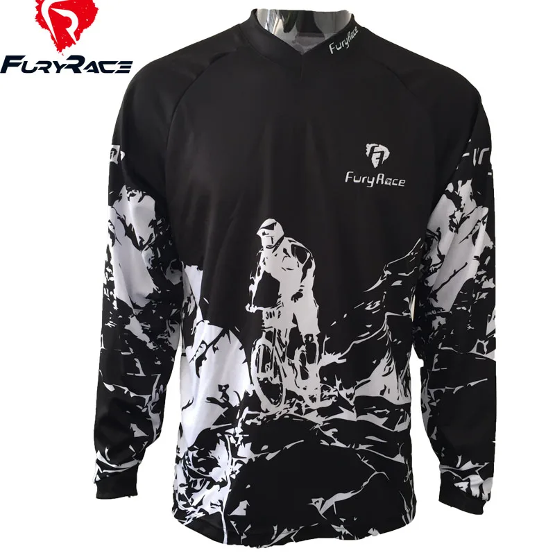 FURY Racing 2017 одежда для езды на велосипеде с принтом мужская красная DH горные майки