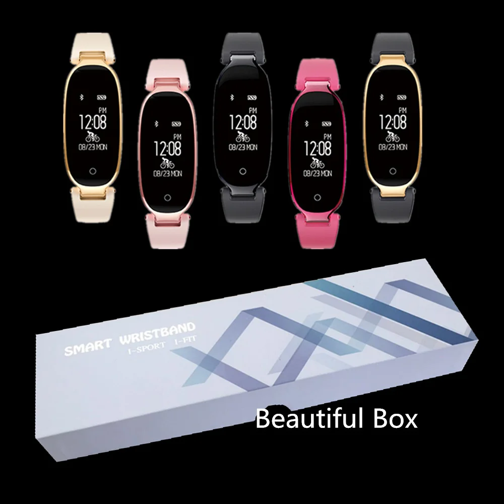 Роскошный женский смарт-браслет S3 с Bluetooth и пульсометром спортивный браслет для