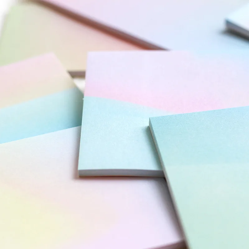 4 шт. цвета радуги заметка Самоклеящиеся memo pad планировщик наклейки канцелярия Школьные принадлежности Материал Эсколар F128