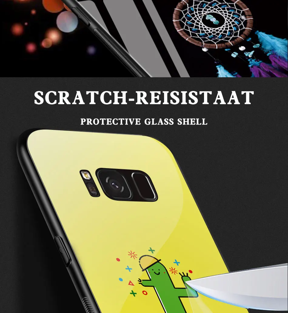 Advaka для samsung Note 8 Роскошный чехол из закаленного стекла для samsung Galaxy S8 S8 plus силиконовый бампер противоударный чехол для телефона