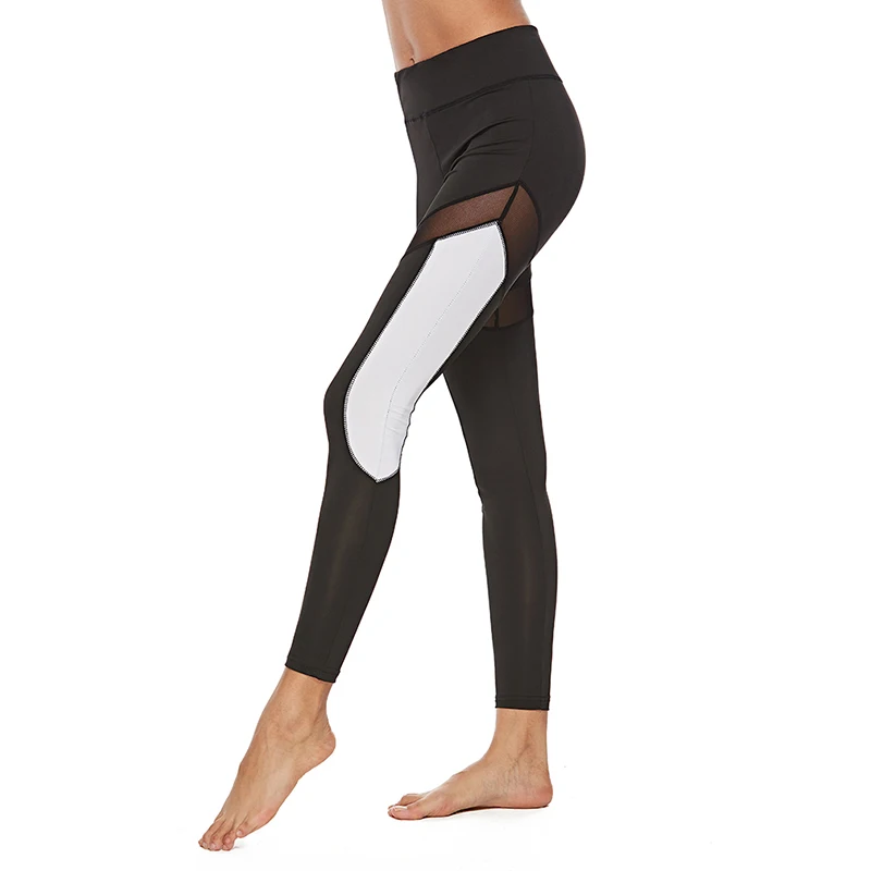 

Fashion Women Leggings Gothic Insert Mesh Design Trousers Pants Big Size Black Capris Sportswear New Fitness Leggings