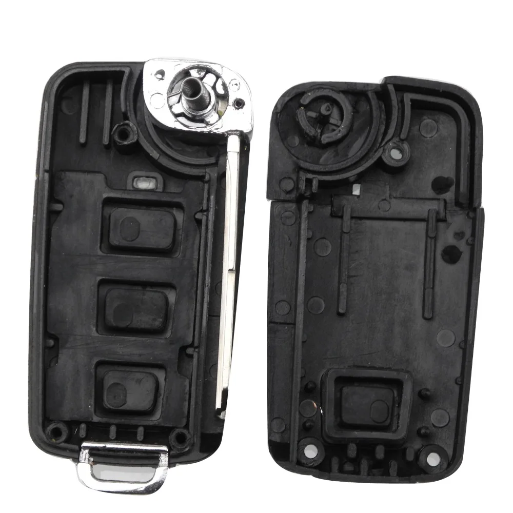 

Jingyuqin Modified Flip Remote Key Shell For Kia for Hyundai Elantra Sonata Genesis Car Key Case Left/Right Blade 3/3+1 Button