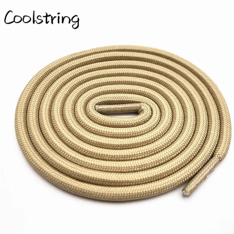 Coolstring, Новинка 0,5 см, круглые спортивные шнурки, толстый полиэстер, для пеших прогулок, для ботинок, для детей, мужские баскетбольные шнурки - Цвет: 2704	Apricot