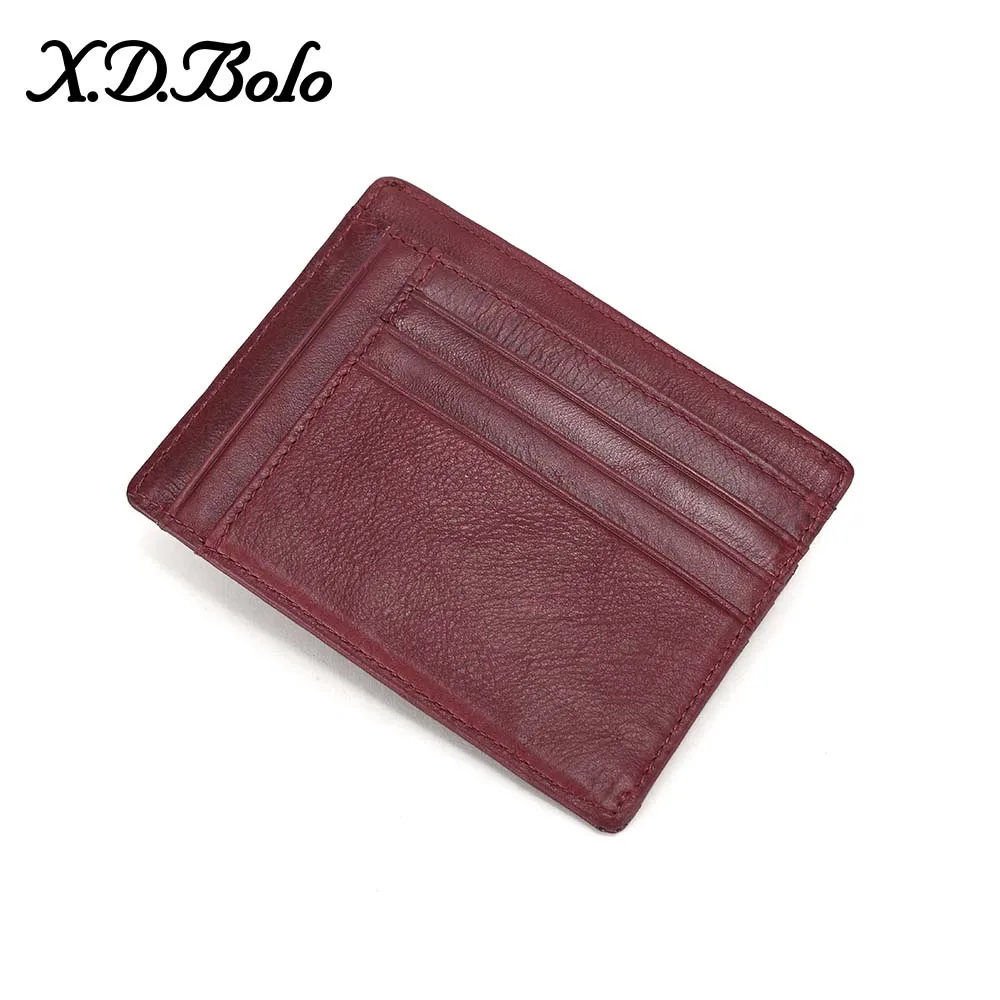 Red X. D. BOLO кошелек мужской кожаный из натуральной коровьей кожи мужские кошельки с карманом для монет мужской кошелек кожаный кошелек кошельки для мужчин - Цвет: Red