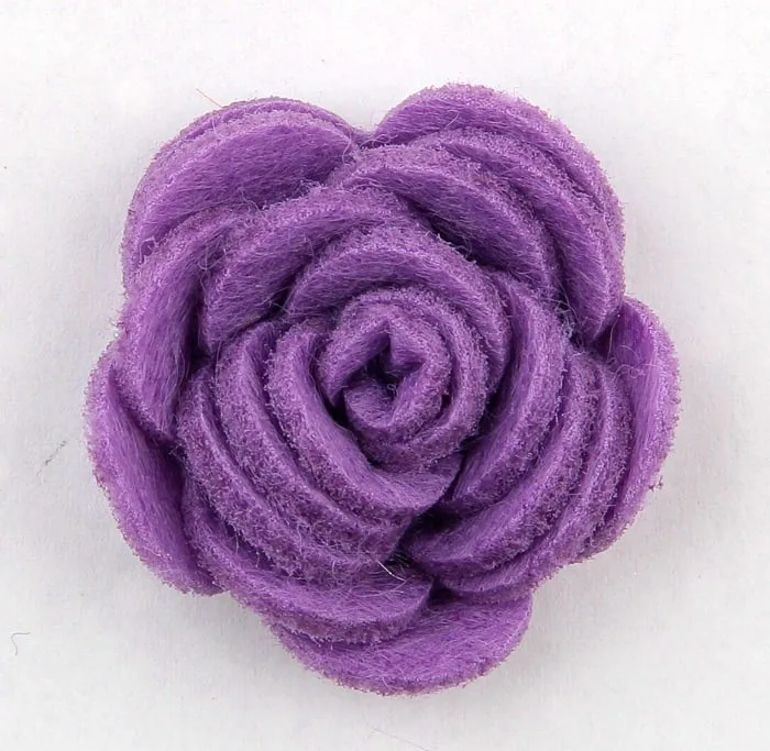 

Free Shipping New 60pcs/lot 16colors Fashion handmade felt rose flower Diy for hair accessories headband ornaments