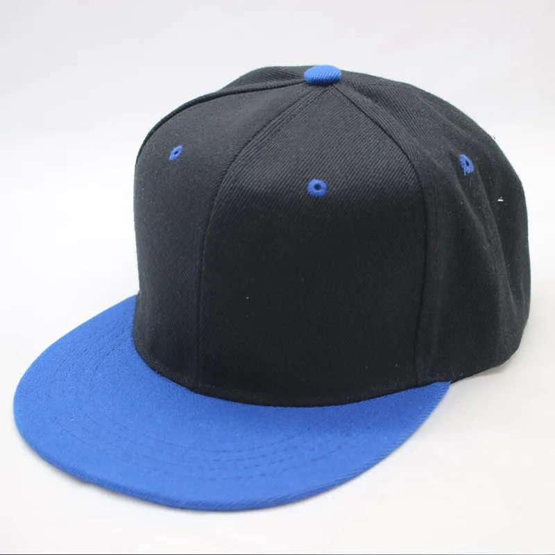 royal blue black BINGYUANHAOXUAN, брэндовые снэпбэк кепки, бейсболки для женщин и мужчин, двухцветные кепки в стиле хип-хоп, без украшений, 11 цветов, летняя двухцветная кепка из хлопка на голову - Цвет: royal blue black
