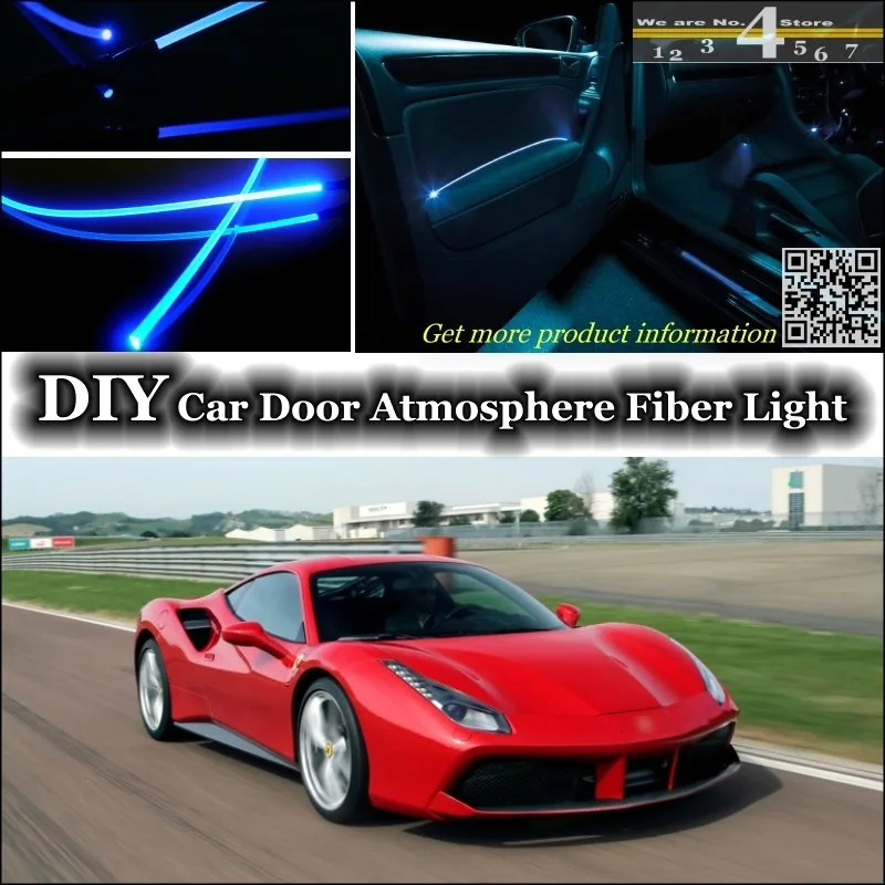 Для Ferrari 488 GTB внутренний окружающий свет тюнинг атмосферное волоконно оптическое