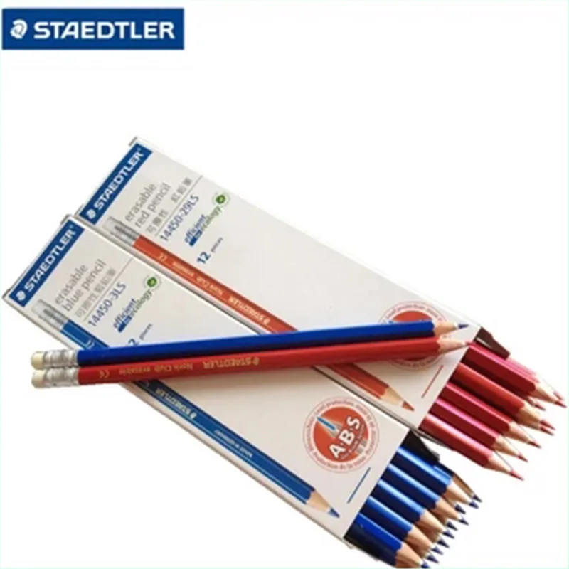 2 шт./лот STAEDTLER 14450 цветные карандаши карандаш + резиновый Аниме/граффити/красный