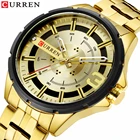 Золотые часы для мужчин Элитный бренд CURREN часы бизнес Модные кварцевые нержавеющая сталь Wristwaches водонепроница