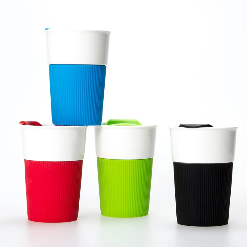 Новая кофейная кружка с рисунком пластиковая керамическая 350 мл защитой от